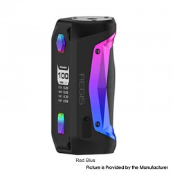 [Ships from Bonded Warehouse] Authentic GeekVape Aegis Solo 100W TC VW Variable Wattage Box Mod - Red Blue, 5~100W, 1 x 18650