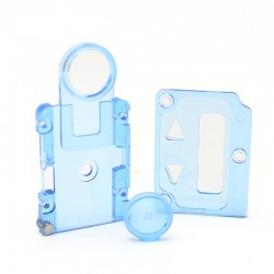 SXK Fire Button + Screen Plate + Button Plate Set for SXK BB 60W / 70W Box Mod Kit -Translucent Blue, PC, (3 PCS)