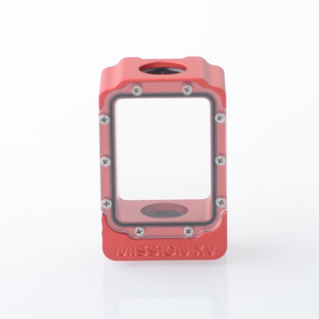 Mission XV Style Space Pod Boro Tank for SXK BB / Billet AIO Box Mod Kit - Red, Aluminum