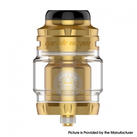 [Ships from Bonded Warehouse] Authentic GeekVape Zeus X RTA Rebuildable Tank Atomizer - Gold, Stainless Steel, 4.5ml, 25mm