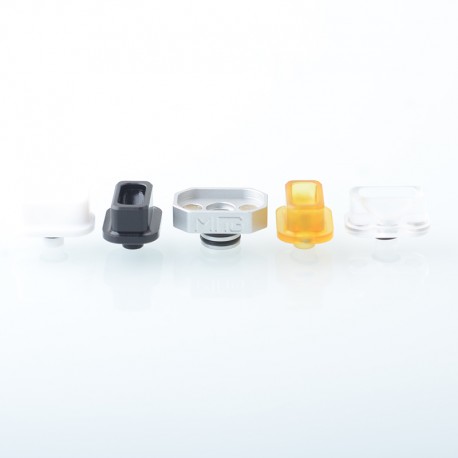 Kontrl Mag Style 510 Drip Tip - Silver, Aluminum + Teflon / POM / PEI / PC, 4 x Mouthpieces