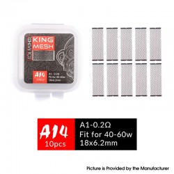 Authentic Coil Father King A14 Mesh Core Coil for RDA / RTA / RDTA Atomizer - Kanthal A1, 40~60W, 0.2ohm, 18 x 6.2mm, (10 PCS)