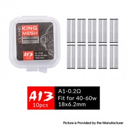Authentic Coil Father King A13 Mesh Core Coil for RDA / RTA / RDTA Atomizer - Kanthal A1, 40~60W, 0.2ohm, 18 x 6.2mm, (10 PCS)