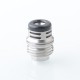 Mission XV Ignition Booster Tip Style Drip Tip Set for BB / Billet Mod - Silver + Black, 1 PC POM Mouthpiece