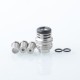 Mission XV Ignition Booster Tip Style Drip Tip Set for BB / Billet Mod - Silver + Black, 1 PC POM Mouthpiece