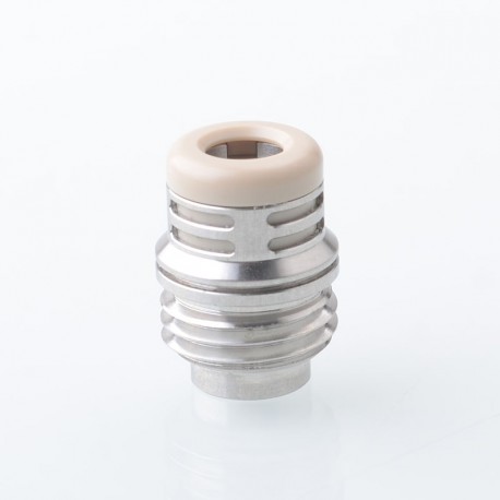 Mission XV Ignition Booster Tip Style Drip Tip Set for BB / Billet Mod - Silver + Grey, 1 PEEK Mouthpiece