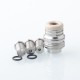 Mission XV Ignition Booster Tip Style Drip Tip Set for BB / Billet Mod - Silver + Grey, 1 PEEK Mouthpiece