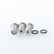 Mission XV Ignition Booster Tip Style Drip Tip Set for BB / Billet Mod - Silver + Grey, 1 PEEK Mouthpiece