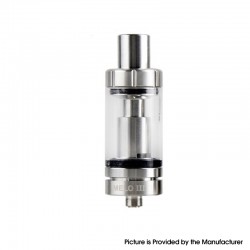 [Ships from Bonded Warehouse] Authentic Eleaf Melo 3 Tank Atomizer - Silver, 4ml, 0.3ohm / 0.5ohm, 22mm Diameter