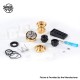 Authentic Yachtvape & Mike Vapes Eclipse Dual RTA Rebuildable Tank Atomizer - Gold, 4 / 6ml, 25mm Diameter