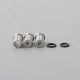 Mission MXV Nuke Style Drip Tip Set for BB / Billet Mod - Silver + Grey, 1 PEEK Mouthpiece