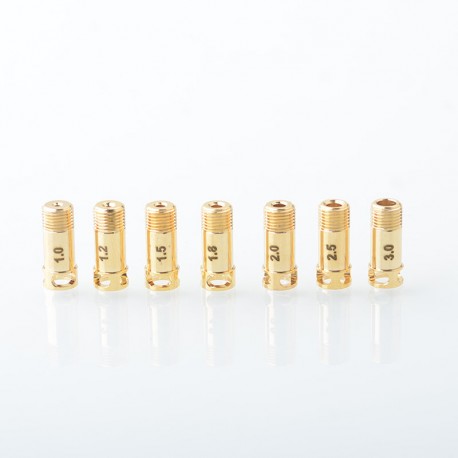 Replacement MTL + DL Airflow Pin for Protocol Atom / Atom B-HZRD Edition RBA - 1.0 + 1.2 + 1.5 + 1.8 + 2.0 + 2.5 + 3.0mm (7 PCS)
