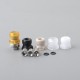 Mission MXV Nuke Style Drip Tip Set for BB / Billet Mod - Silver, 5 x Mouthpiece PC / PEI / PEEK / POM