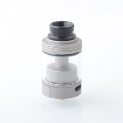 Authentic Yachtvape & Mike Vapes Eclipse Dual RTA Rebuildable Tank Atomizer - Sand Blast Silver, 4 / 6ml, 25mm Diameter