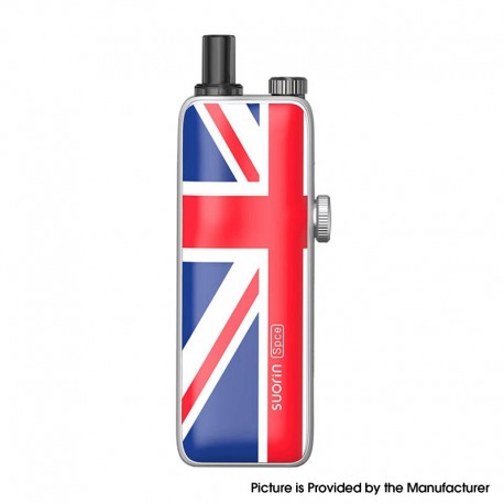 [Ships from Bonded Warehouse] Authentic Suorin Spce 40W Pod System Kit - Union Jack, 1500mAh, 3ml, 0.6ohm / 1.0ohm