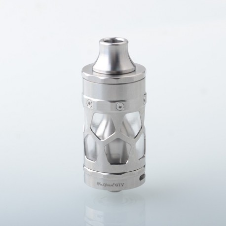 Typhoon Taifun GTV GT V Style RTA Rebuildable Tank Atomizer - Silver, 6ml, 25mm Diameter