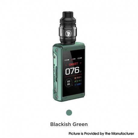 [Ships from Bonded Warehouse] Authentic GeekVape T200 Aegis Touch Vape Box Mod Kit - Blackish Green, VW 5~200W, 2 x 18650, 5.5ml