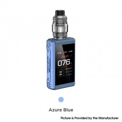 Authentic GeekVape T200 Aegis Touch Vape Box Mod Kit - Azure Blue, VW 5~200W, 2 x 18650, 5.5ml, 0.15 / 0.4ohm