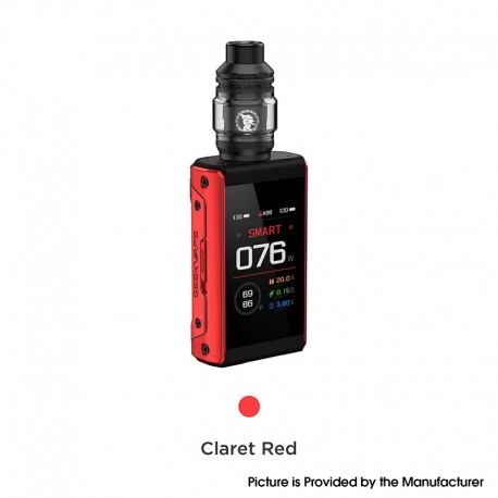 [Ships from Bonded Warehouse] Authentic GeekVape T200 Aegis Touch Box Mod Kit - Claret Red, VW 5~200W, 2 x 18650, 5.5ml