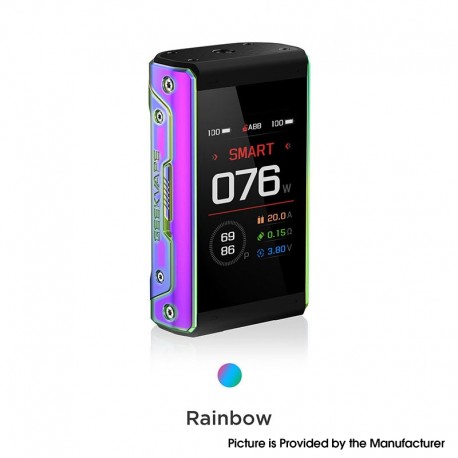 [Ships from Bonded Warehouse] Authentic GeekVape T200 Aegis Touch Box Mod - Rainbow, VW 5~200W, 2 x 18650