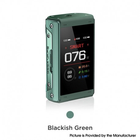 Authentic GeekVape T200 Aegis Touch Vape Box Mod - Blackish Green, VW 5~200W, 2 x 18650