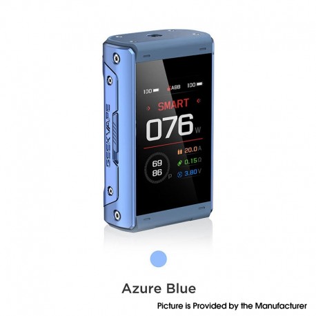 Authentic GeekVape T200 Aegis Touch Vape Box Mod - Azure Blue, VW 5~200W, 2 x 18650