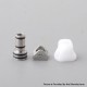 Monarchy Cyber 2 Style 510 Drip Tip - Silver + Black, 1 SS 510 Connector + 1 POM Mouthpiece