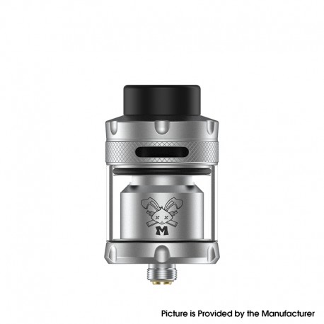 [Ships from Bonded Warehouse] Authentic Hellvape Dead Rabbit M RTA Atomizer - Matte Silver, 3ml / 4.5ml, 25mm