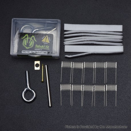 Authentic VAPJOY PNP TPP DIY Rebuild Kit for Vopoo Vinci VM1 Coil - Rod + Cottons + 0.3ohm Mesh