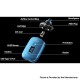 Authentic Eleaf FlasQ 40W Pod Mod Kit - Dark Blue, VW 1~40W, 1370mAh, 5ml, 0.4ohm / 0.8ohm