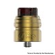 Authentic ThunderHead Creations X Mike Vapes Blaze SOLO RDA Atomizer - Gold, Stainless Steel, BF Pin, 24mm