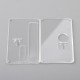 SSPP Style Round Button Front + Back Door Panel Plates for BB / Billet Box Mod Kit - Clear (2 PCS)