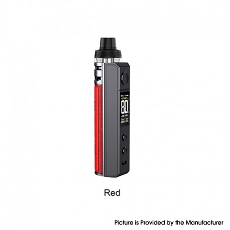 [Ships from Bonded Warehouse] Authentic VOOPOO Drag H80 S 80W Pod Mod Kit - Red, VW 5~80W, 1 x 18650, 4.5ml, 0.15ohm / 0.3ohm