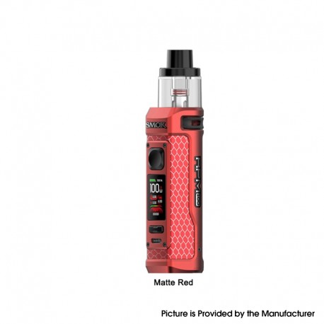 [Ships from Bonded Warehouse] Authentic SMOK RPM 100 Pod System Kit - Matte Red, VW 5~100W, 1 x 18650 / 20700, 6ml