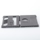Zero Fuck Given Style Round Button Front + Back Door Panel Plates for BB / Billet Box Mod - Black, Aluminum Alloy (2 PCS)