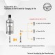 Authentic Ambition Mods Amazier MTL RTA Rebuildable Tank Atomizer - Gun Metal, 316SS + Glass, 2.0ml, 22mm