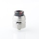 Authentic ThunderHead Creations X Mike Vapes Blaze SOLO RDA Atomizer - Silver, Stainless Steel, BF Pin, 24mm