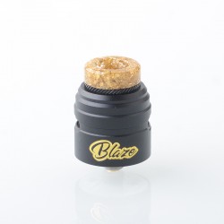 Authentic ThunderHead Creations X Mike Vapes Blaze SOLO RDA Atomizer - Black Gold, SS + Aluminum, BF Pin, 24mm