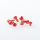 Authentic MK MODS Replacement Screw Set Kit for SXK BB 70W / DNA 60W Style Box Mod Kit / Billet - Red, Aluminum Alloy (9 PCS)