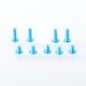 Authentic MK MODS Replacement Screw Set Kit for SXK BB 70W / DNA 60W Style Box Mod Kit / Billet - Blue, Aluminum Alloy (9 PCS)