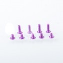 Authentic MK MODS Replacement Screw Set for SXK BB 70W / DNA 60W Style Box Mod Kit / Billet - Purple, Aluminum Alloy (9 PCS)