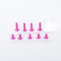 Authentic MK MODS Replacement Screw Set Kit for SXK BB 70W / DNA 60W Style Box Mod Kit / Billet - Pink, Aluminum Alloy (9 PCS)