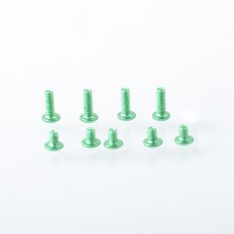 Authentic MK MODS Replacement Screw Set Kit for SXK BB 70W / DNA 60W Style Box Mod Kit / Billet - Green, Aluminum Alloy (9 PCS)