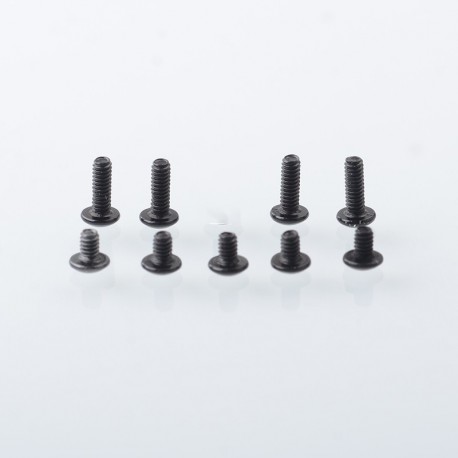 Authentic MK MODS Replacement Screw Set Kit for SXK BB 70W / DNA 60W Style Box Mod Kit / Billet - Black, Aluminum Alloy (9 PCS)