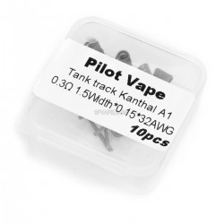 Authentic Pilot Kanthal A1 32 AWG Pre-coiled Resistance Wire for RDA - (10 PCS), 1.5 x 0.15mm, 0.2mm Dia, 0.3ohm