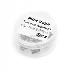 Authentic Pilot Kanthal A1 32 AWG Pre-coiled Resistance Wire for RDA - (5 PCS), 1.5 x 0.15mm, 0.2mm Dia, 0.3ohm