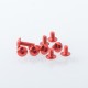 Authentic MK MODS Replacement Screw Set Kit for SXK BB 70W / DNA 60W Style Box Mod Kit / Billet - Red, Aluminum Alloy (9 PCS)