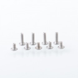 Authentic MK MODS Replacement Screw Set for SXK BB 70W / DNA 60W Style Box Mod Kit / Billet - Silver, Stainless Steel (9 PCS)