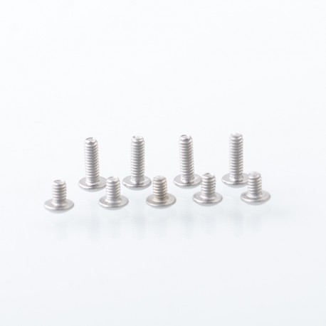 Authentic MK MODS Replacement Screw Set for SXK BB 70W / DNA 60W Style Box Mod Kit / Billet - Silver, Stainless Steel (9 PCS)