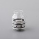 Authentic ThunderHead Creations X Mike Vapes THC Blaze SOLO RDA Vape Atomizer - Silver + Transparent, SS+ Glass, BF Pin, 24mm